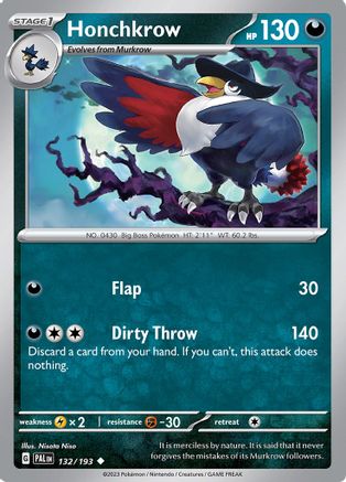 Honchkrow (132/193) [Scarlet & Violet: Paldea Evolved] | Silver Goblin