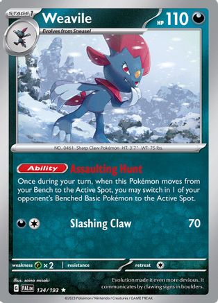 Weavile (134) Holofoil - Paldea Evolved