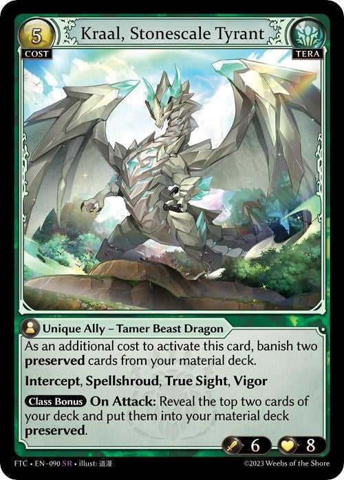 Kraal, Stonescale Tyrant (090) [Fractured Crown] Foil