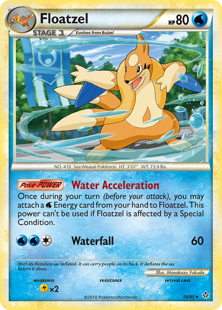 Floatzel (16/95) [HeartGold & SoulSilver: Unleashed] | Silver Goblin