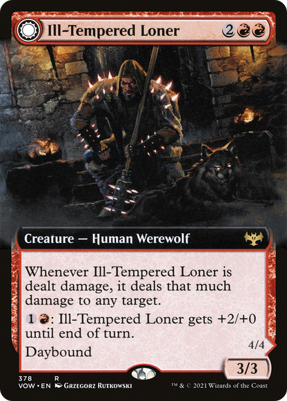 Ill-Tempered Loner // Howlpack Avenger (Extended Art) [Innistrad: Crimson Vow]