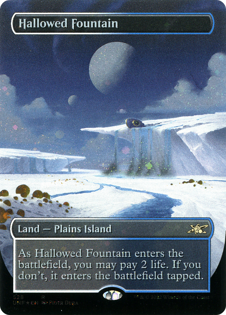 Hallowed Fountain (Borderless) (Galaxy Foil) [Unfinity] | Silver Goblin