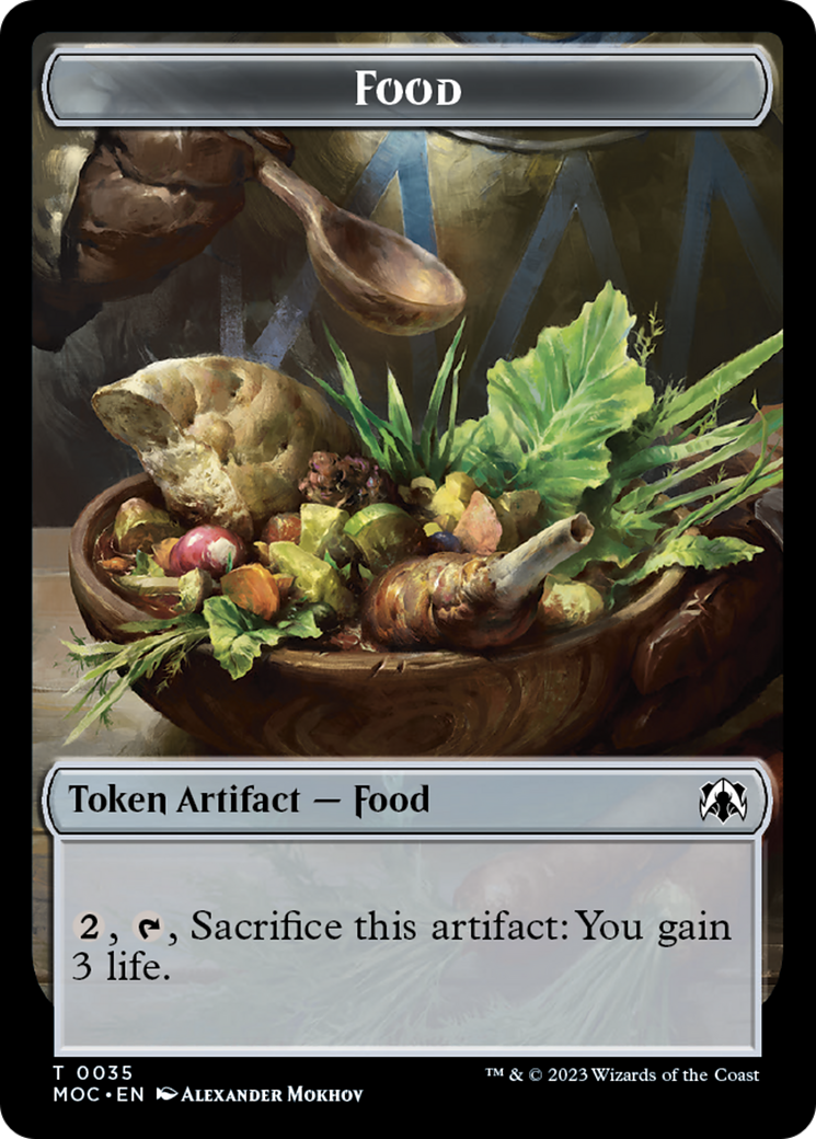 Food // Replicated Ring Double-Sided Token [March of the Machine Commander Tokens] | Silver Goblin