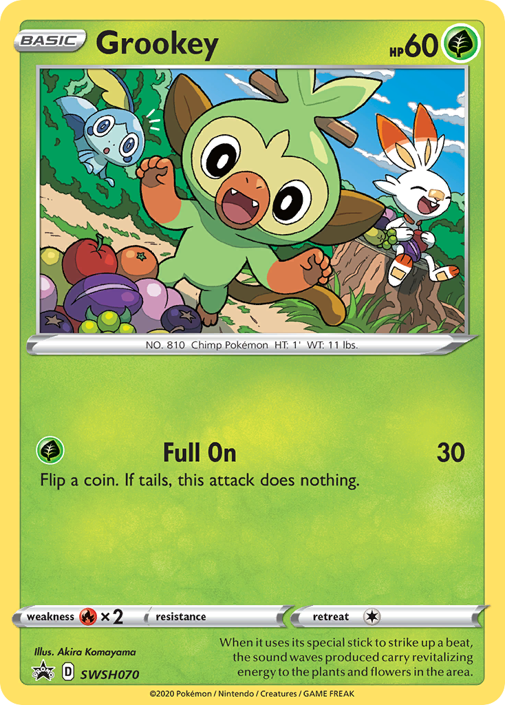 Grookey (SWSH070) [Sword & Shield: Black Star Promos] | Silver Goblin