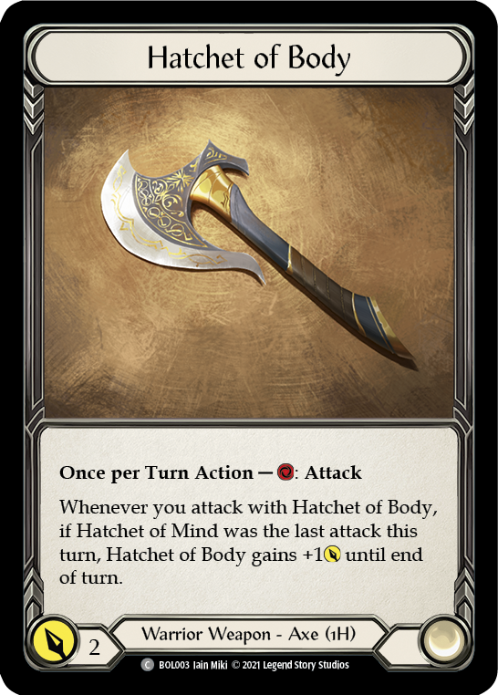 Hatchet of Body [BOL003] (Monarch Boltyn Blitz Deck) | Silver Goblin