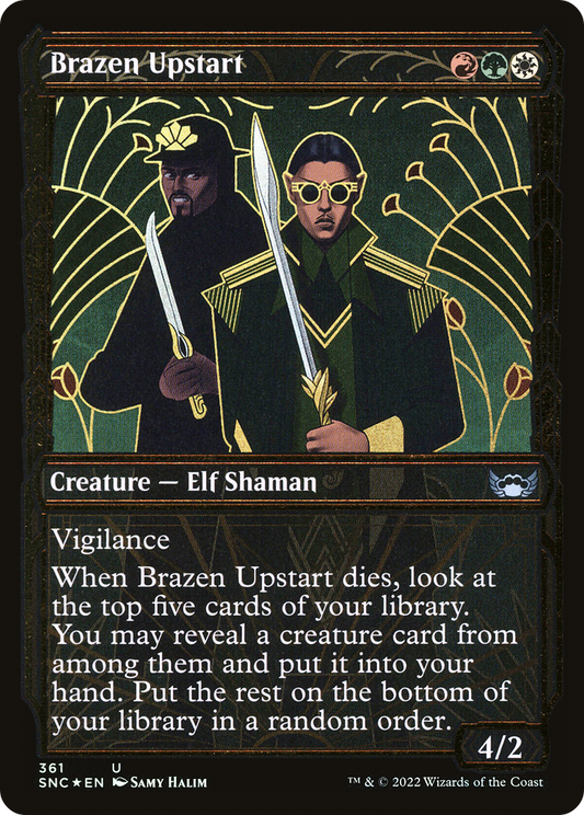 Brazen Upstart (Showcase Golden Age Gilded Foil) [Streets of New Capenna]