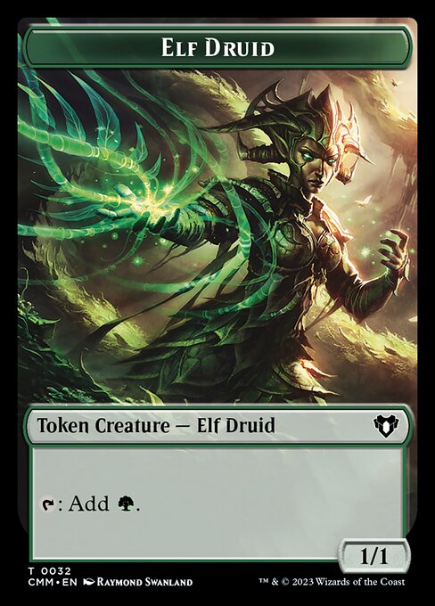 The Monarch // Elf Druid Double-Sided Token [Commander Masters Tokens] | Silver Goblin