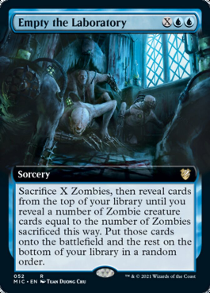 Empty the Laboratory (Extended Art) [Innistrad: Midnight Hunt Commander] | Silver Goblin