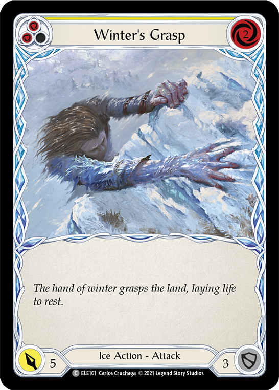 Winter's Grasp (Yellow) [ELE161] (Tales of Aria)  1st Edition Rainbow Foil | Silver Goblin