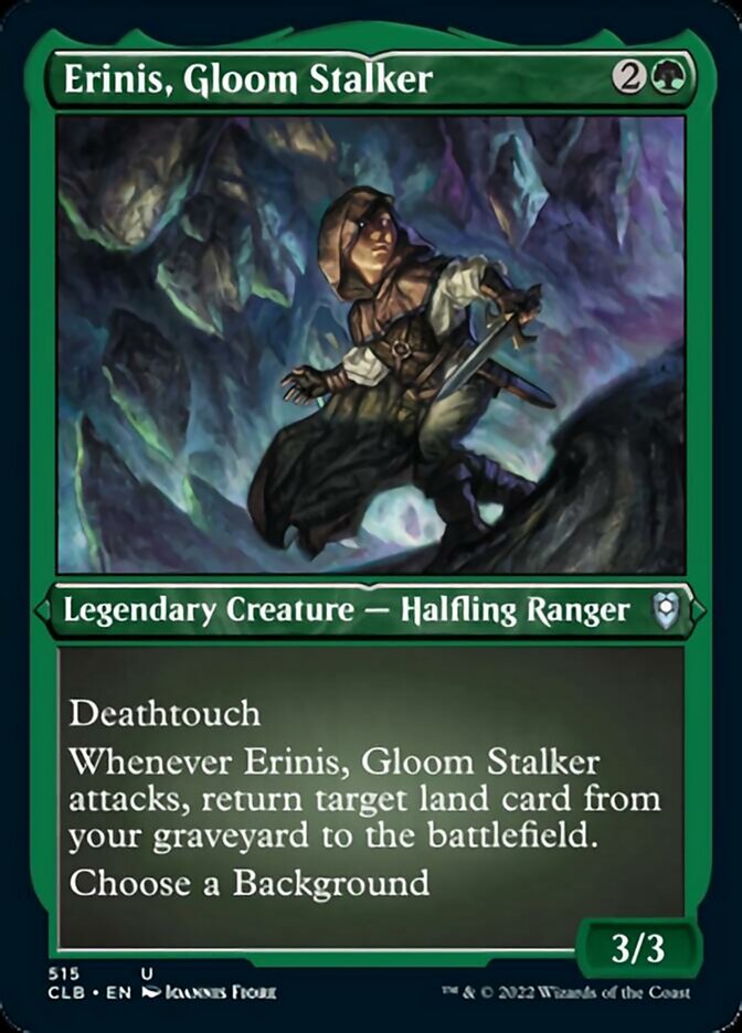 Erinis, Gloom Stalker (Foil Etched) [Commander Legends: Battle for Baldur's Gate] | Silver Goblin