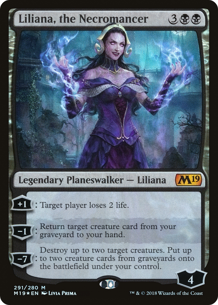 Liliana, the Necromancer [Core Set 2019] | Silver Goblin