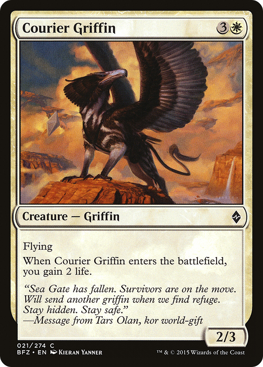 Courier Griffin [Battle for Zendikar] Foil