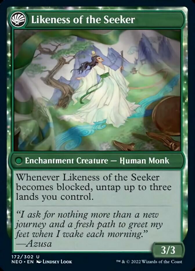 Azusa's Many Journeys // Likeness of the Seeker [Kamigawa: Neon Dynasty] Foil