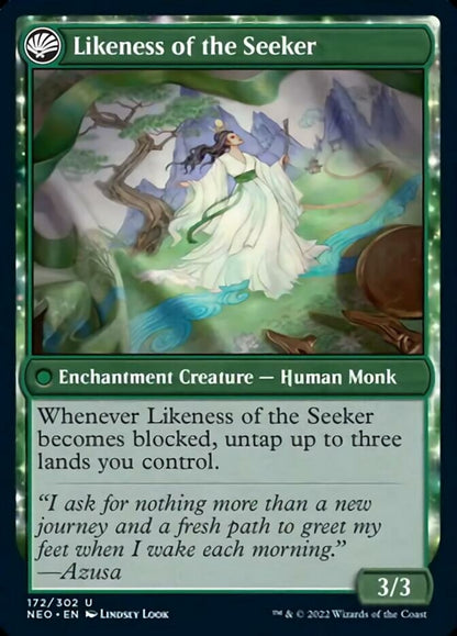 Azusa's Many Journeys // Likeness of the Seeker [Kamigawa: Neon Dynasty] Foil