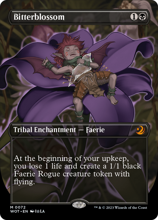 Bitterblossom (Anime Borderless) [Wilds of Eldraine: Enchanting Tales] Foil