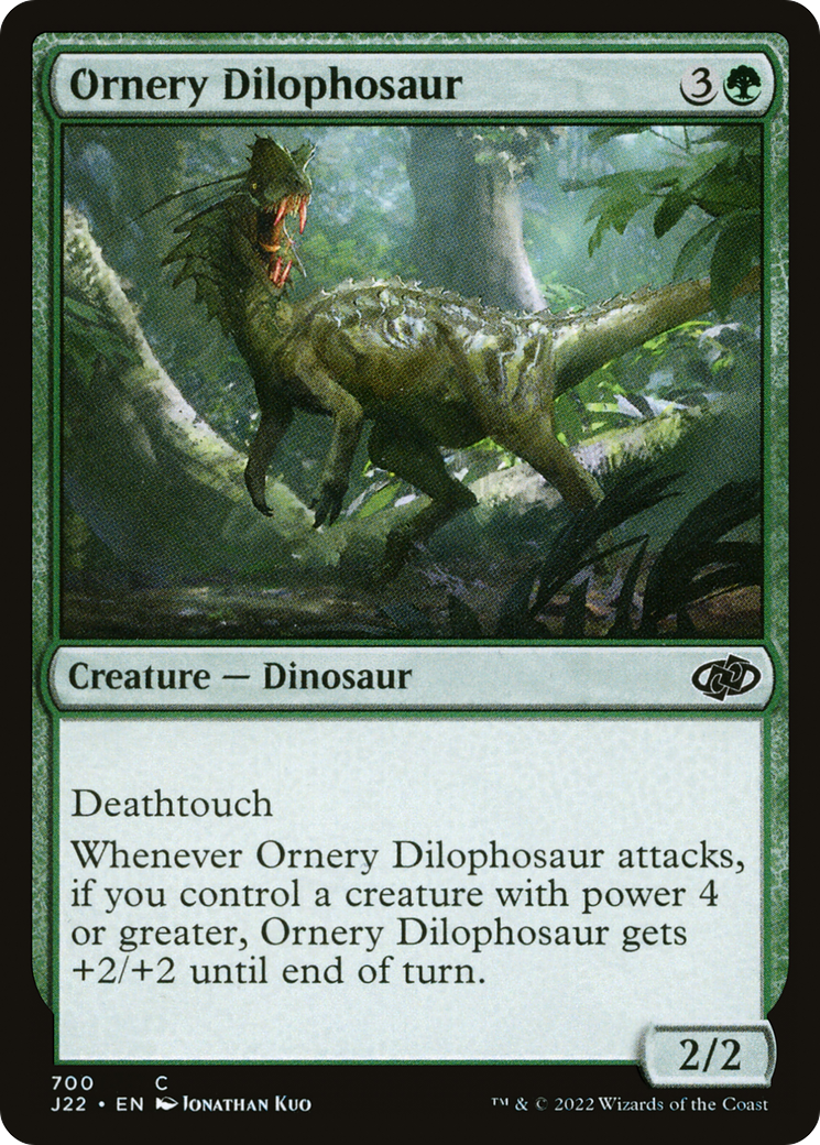 Ornery Dilophosaur [Jumpstart 2022] | Silver Goblin