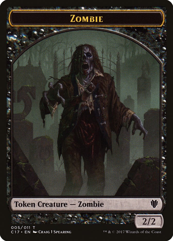 Vampire // Zombie Double-Sided Token [Commander 2017 Tokens] | Silver Goblin