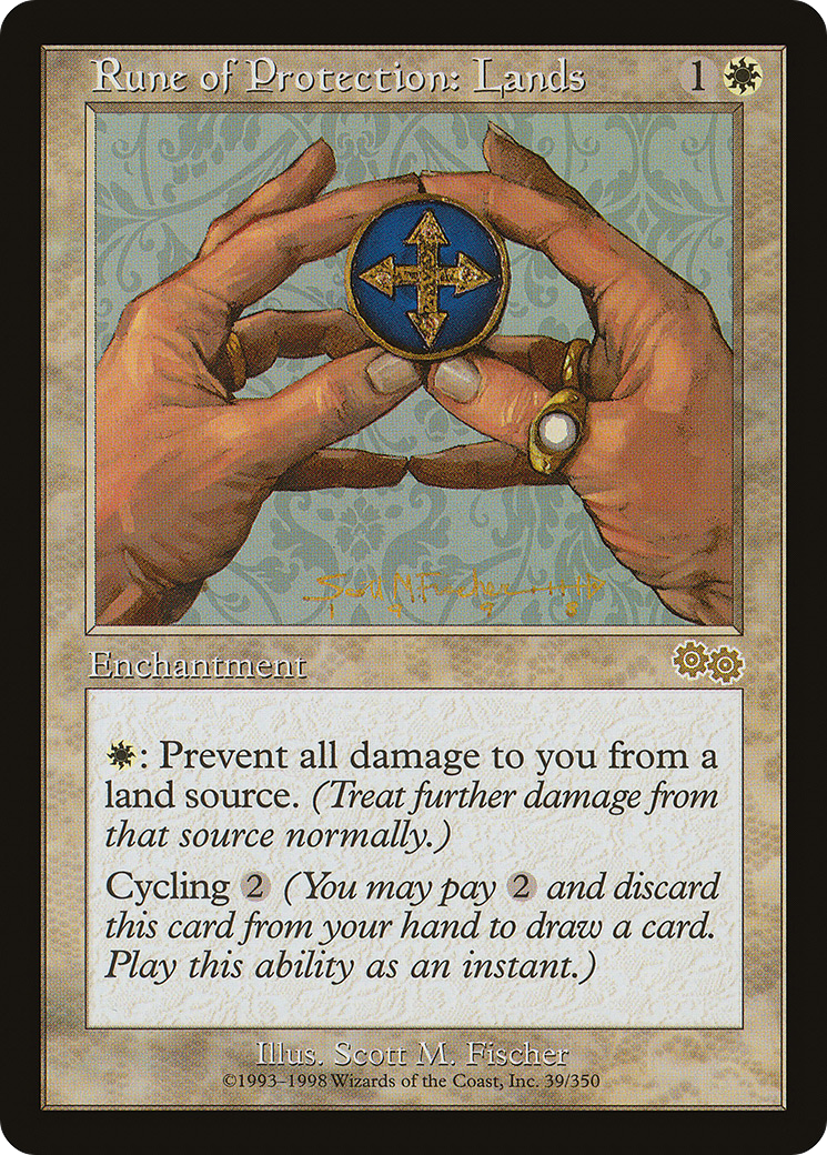 Rune of Protection: Lands [Urza's Saga] | Silver Goblin