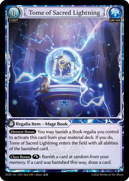 Tome of Sacred Lightning (062) [Dawn of Ashes: 1st Edition] Foil