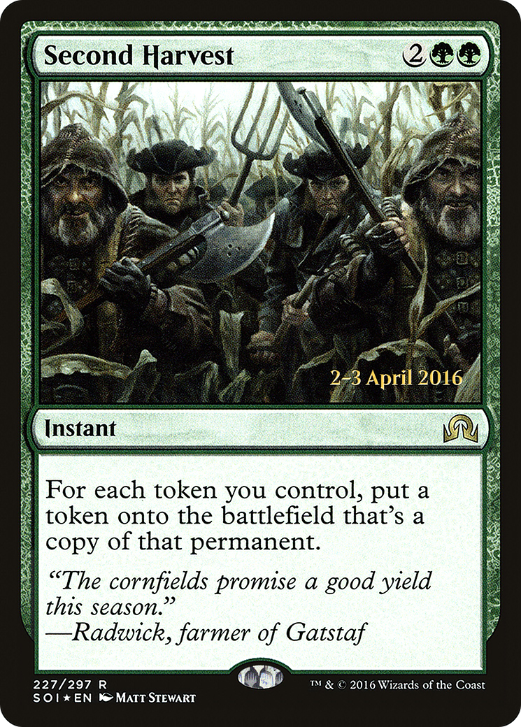 Second Harvest [Shadows over Innistrad Prerelease Promos] | Silver Goblin