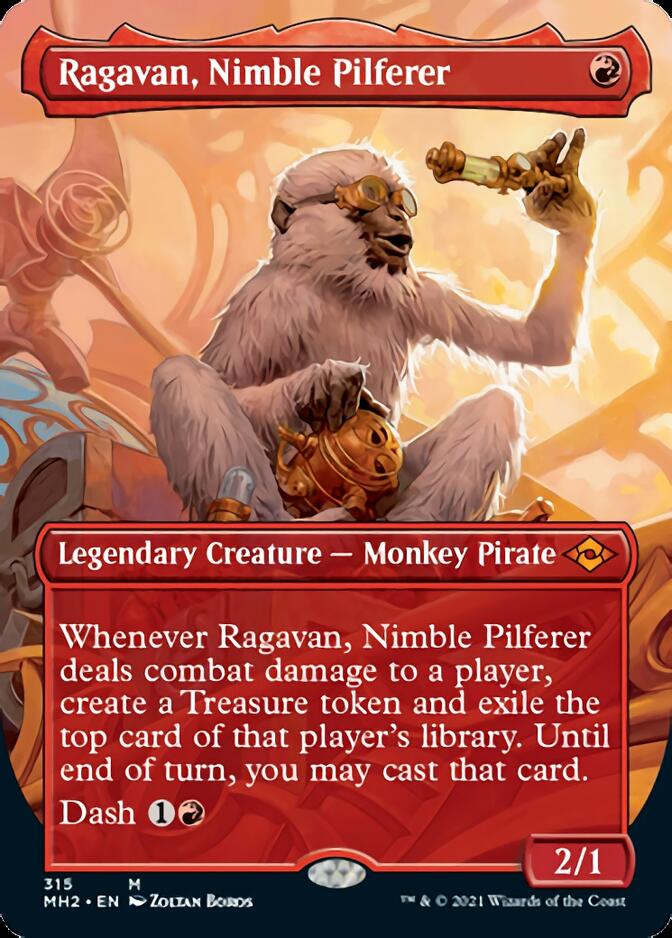 Ragavan, Nimble Pilferer (Borderless Alternate Art) [Modern Horizons 2] | Silver Goblin