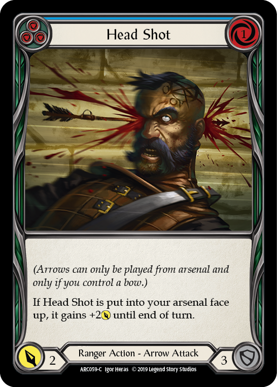 Head Shot (Blue) [ARC059-C] (Arcane Rising)  1st Edition Rainbow Foil | Silver Goblin