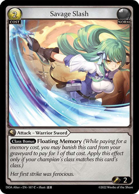 Savage Slash (107) [Dawn of Ashes: Alter Edition] Foil