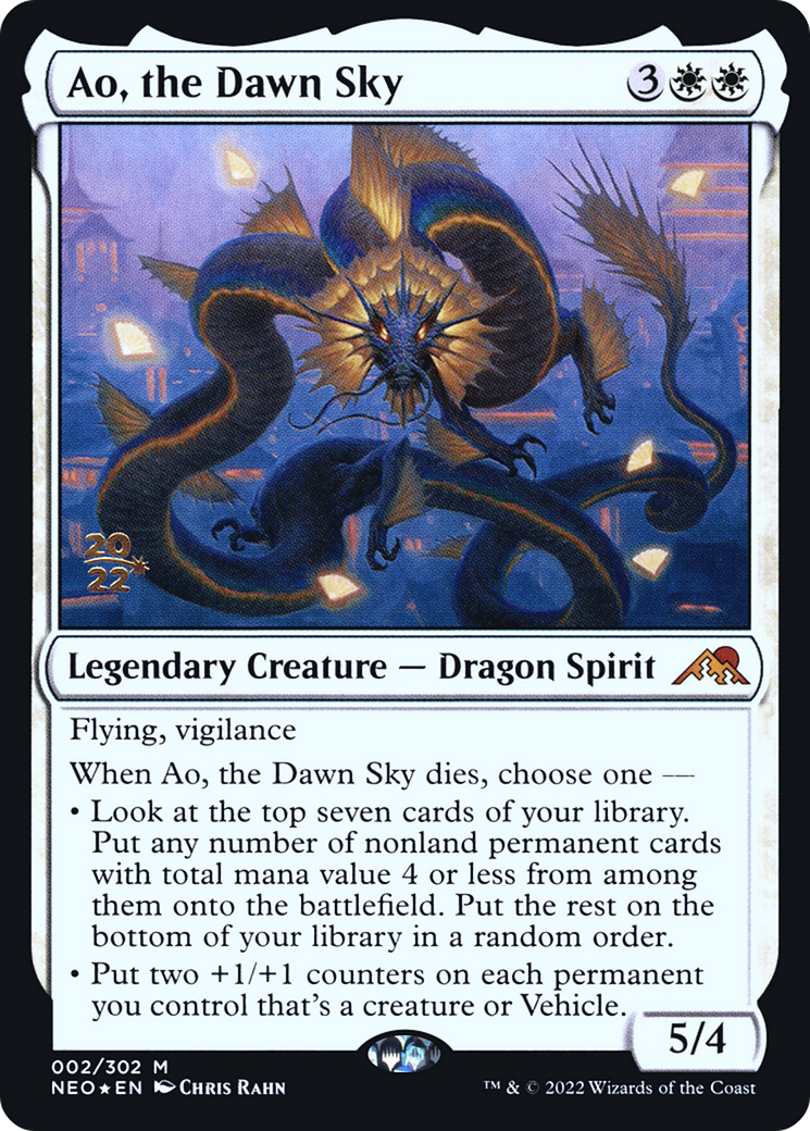 Ao, the Dawn Sky [Kamigawa: Neon Dynasty Prerelease Promos] | Silver Goblin