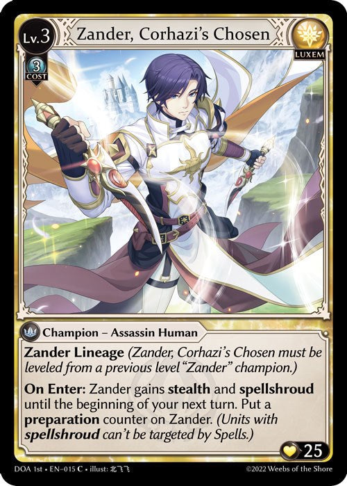 Zander, Corhazi's Chosen (015) [Dawn of Ashes: 1st Edition] Foil