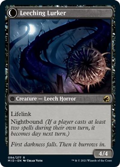 Curse of Leeches // Leeching Lurker [Innistrad: Midnight Hunt] | Silver Goblin