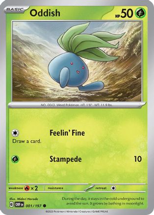 Oddish (1) Reverse Holofoil - Obsidian Flames