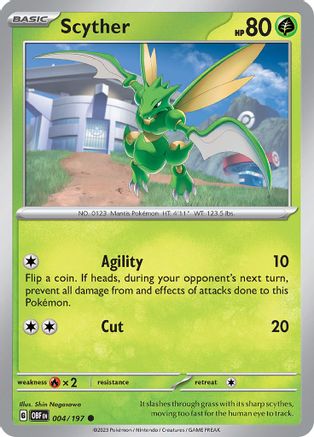 Scyther (004/197) [Scarlet & Violet: Obsidian Flames] | Silver Goblin