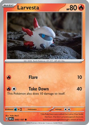 Larvesta (040/197) [Scarlet & Violet: Obsidian Flames] | Silver Goblin