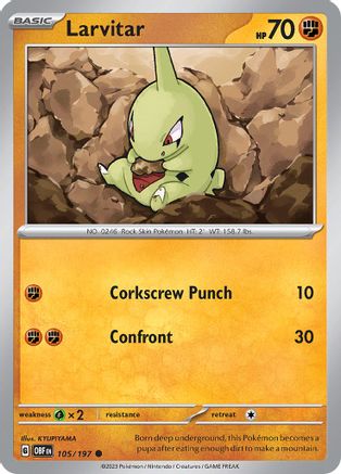 Larvitar (105) - Obsidian Flames