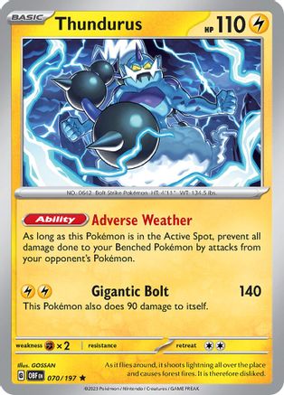 Thundurus (070/197) [Scarlet & Violet: Obsidian Flames] | Silver Goblin