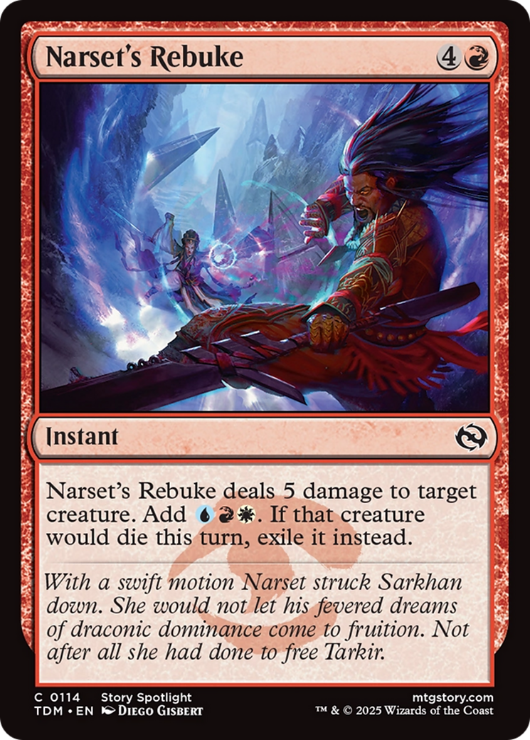 Narset's Rebuke (114) Foil - Tarkir: Dragonstorm