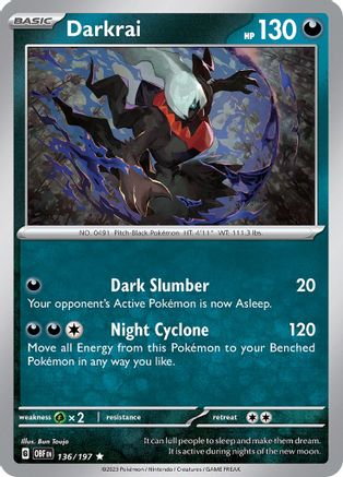 Darkrai (136/197) [Scarlet & Violet: Obsidian Flames] | Silver Goblin