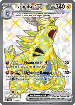 Tyranitar ex (211) Holofoil - Obsidian Flames