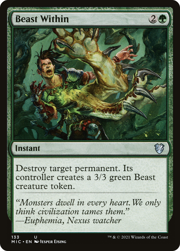 Beast Within [Innistrad: Midnight Hunt Commander] | Silver Goblin