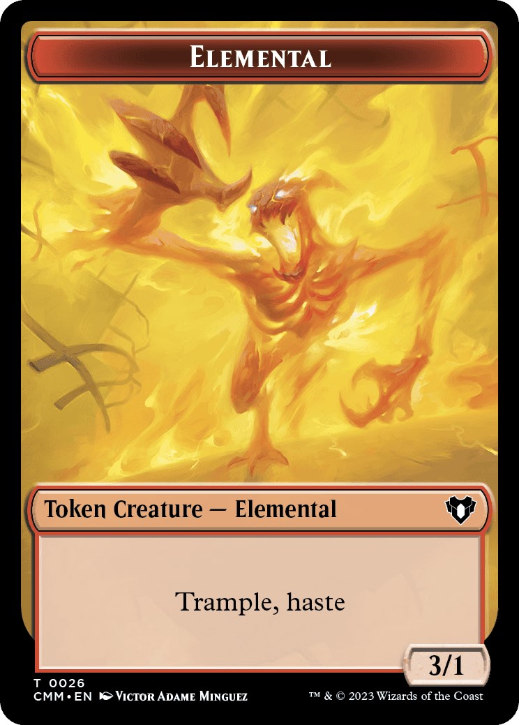 Elemental (0026) // Ogre Double-Sided Token [Commander Masters Tokens] Foil