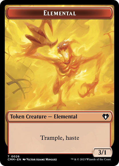 Elemental (0026) // Ogre Double-Sided Token [Commander Masters Tokens] Foil