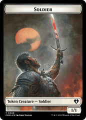 Soldier // Phyrexian Germ Double-Sided Token [Commander Masters Tokens] | Silver Goblin