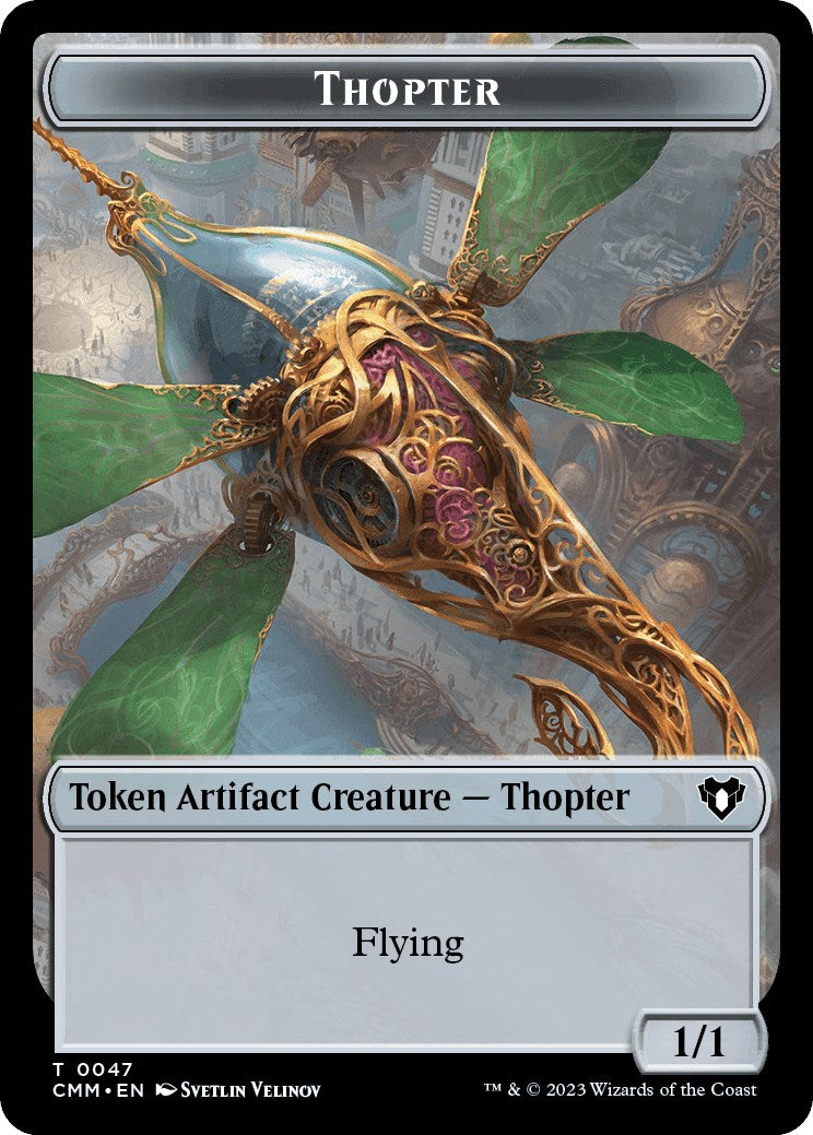 Thopter // Kor Soldier Double-Sided Token [Commander Masters Tokens] | Silver Goblin