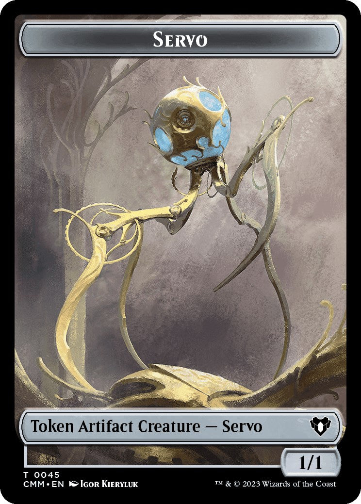 Servo // Cat (0005) Double-Sided Token [Commander Masters Tokens] | Silver Goblin