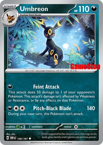 Umbreon (130/197) (GameStop Exclusive) [Scarlet & Violet: Black Star Promos] | Silver Goblin