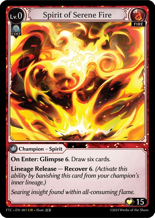 Spirit of Serene Fire (001) [Fractured Crown] Foil
