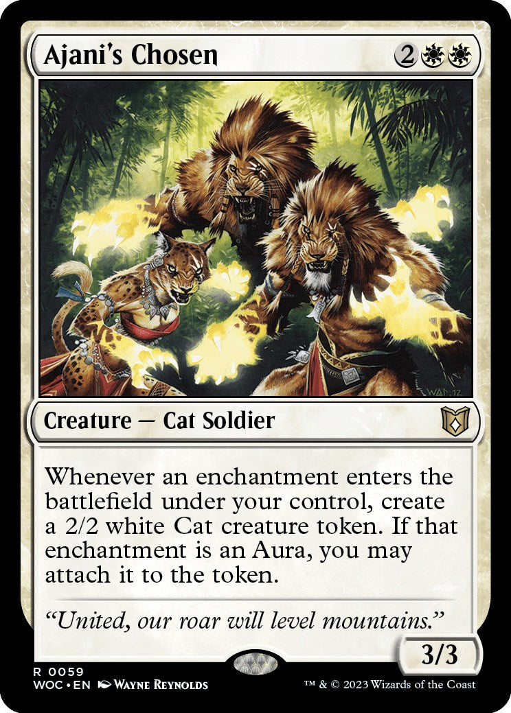 Ajani's Chosen [Wilds of Eldraine Commander] | Silver Goblin