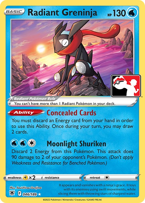 Radiant Greninja (046/189) [Prize Pack Series Three] | Silver Goblin