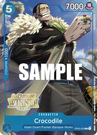 Crocodile (Online Regional 2023) [Winner] [One Piece Promotion Cards] | Silver Goblin