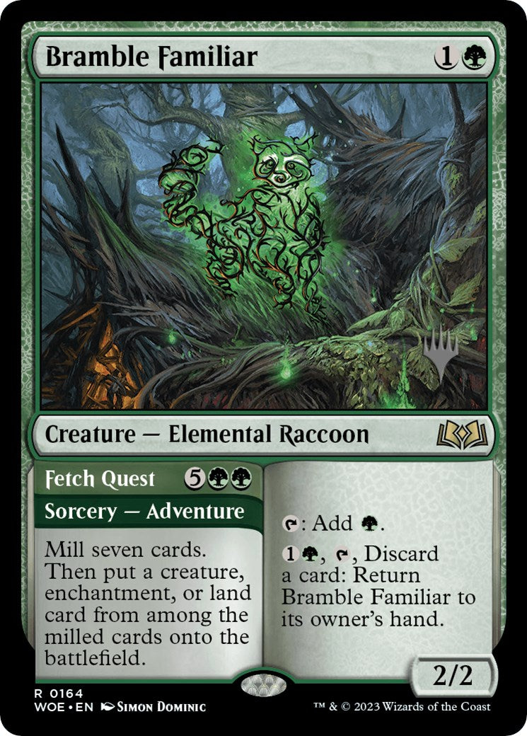 Bramble Familiar // Fetch Quest (Promo Pack) [Wilds of Eldraine Promos] | Silver Goblin